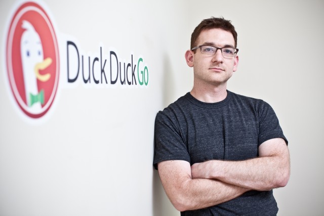 DuckDuckGo CEO with Logo