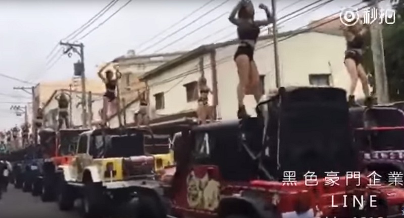 50 Pole Dancers Perform on Jeeps For Politician’s Funeral in Taiwan