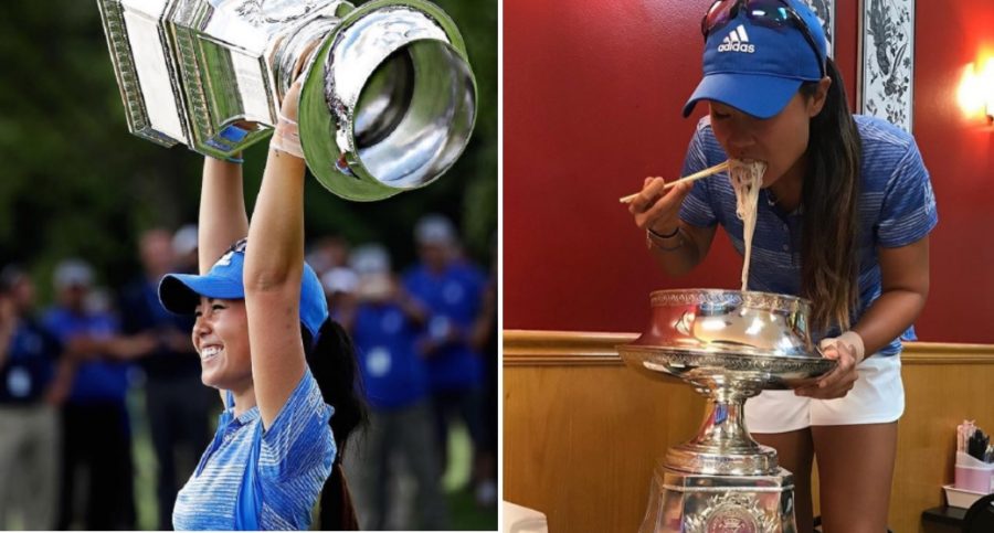 PGA Champion Danielle Kang Celebrates Win By Eating Pho Out of Her Trophy