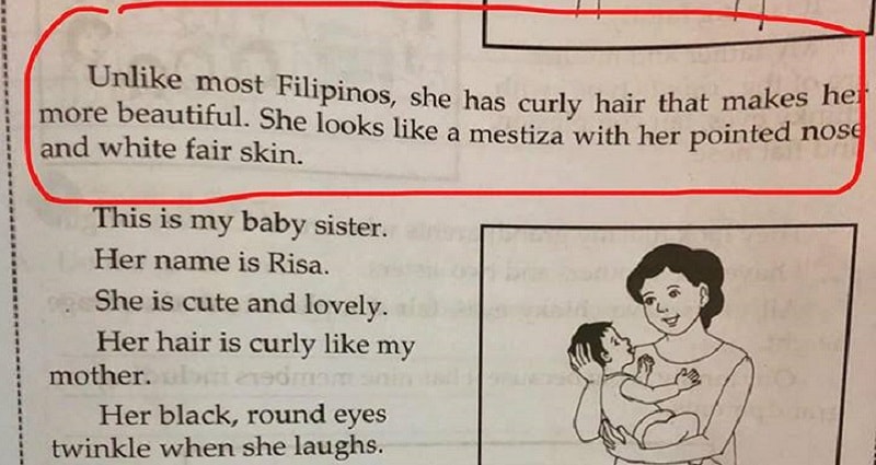 Filipino School Textbook Says Western Features Make a Person ‘More Beautiful’