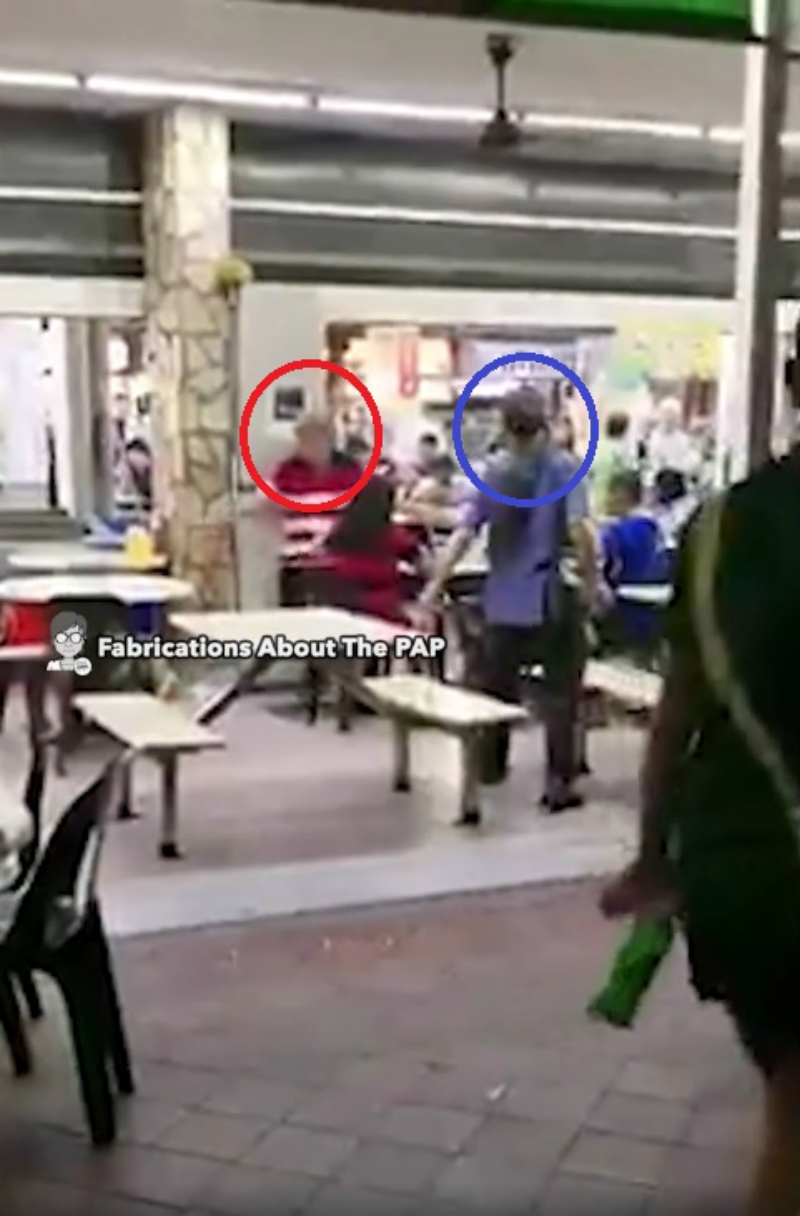 Two Elderly Men Brawl Over Woman At Singaporean Coffee Shop