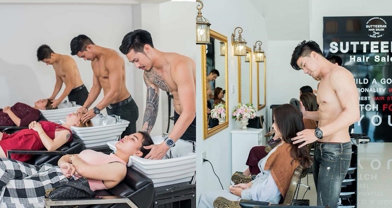 Thai Salon Offers One-Time Experience for Customers to Get Serviced by Hunky Men