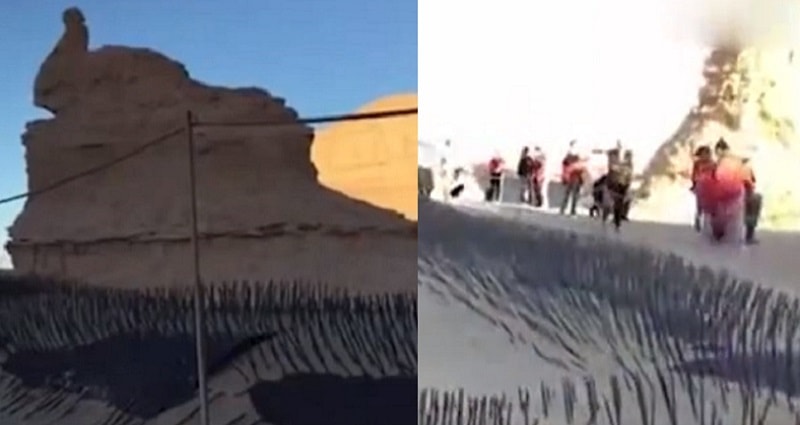 Chinese Park Uses Sharp Metal Spikes to Stop Tourists From Ruining Rock Formations
