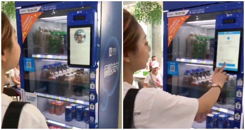 Woman on TikTok Buys Drink From Vending Machine Using Just Her Face