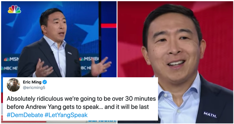 Andrew Yang Gets Completely Ignored for the First 32 Minutes of the Democratic Debates