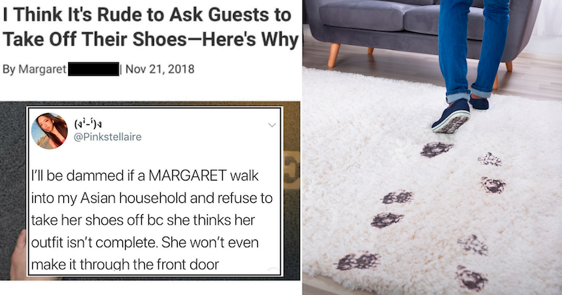 Sorry Margaret, Guests Need to Take Off Their Shoes in My House