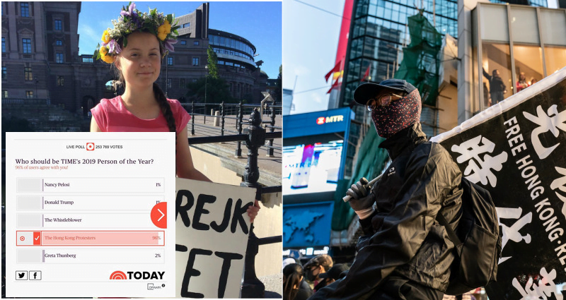 Greta Thunberg is Time’s ‘Person of the Year’, But Many Think HK Protesters Deserve It More