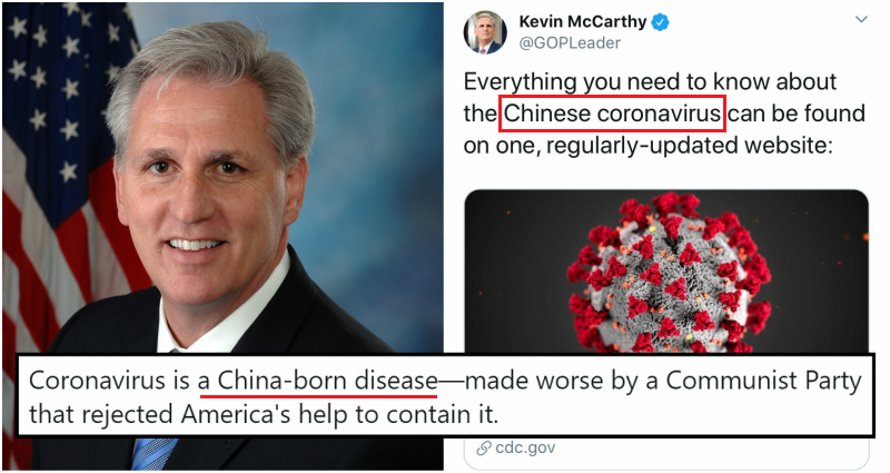 Republican Congressman Defends Calling it ‘Chinese Coronavirus’ Despite WHO and CDC Saying Stop