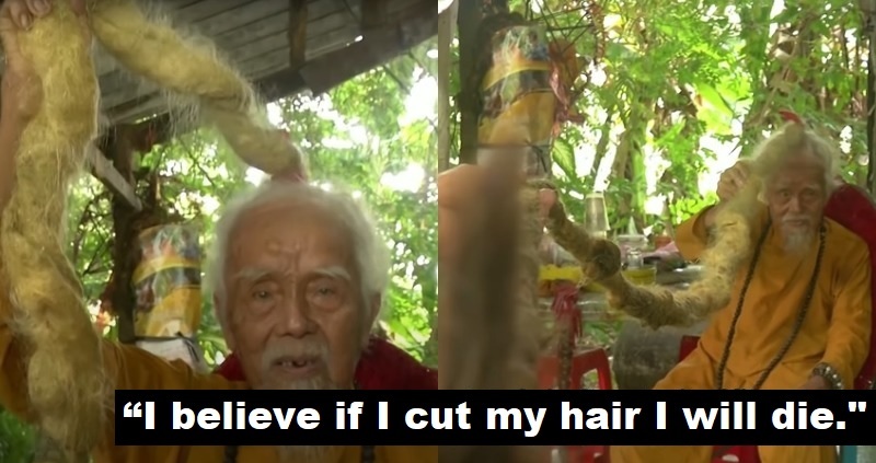 92-Year-Old Man Who Hasn’t Cut His Hair for Almost 80 Years is Your No Haircut Inspiration