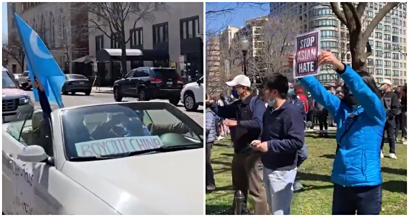Pro-Uyghur Protesters Called Racists at Stop Asian Hate Rally in Washington D.C.