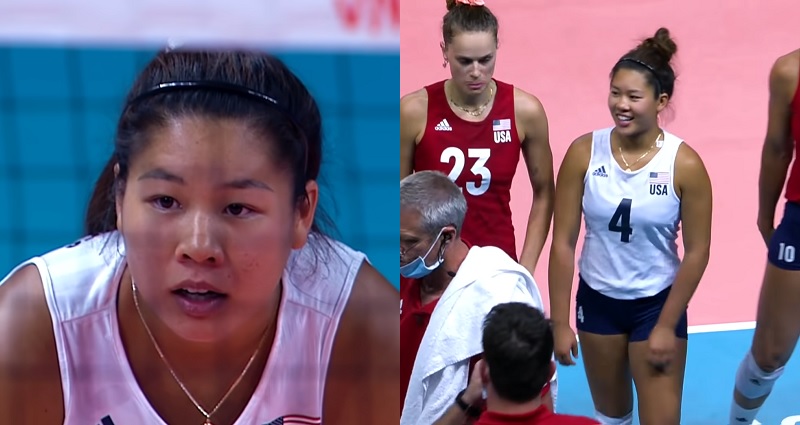 volleyball player helped Team USA win gold
