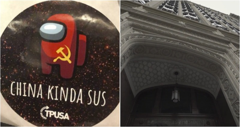 ‘Xenophobic weapons’: Emerson College and conservative group fight over ‘China Kinda Sus’ stickers