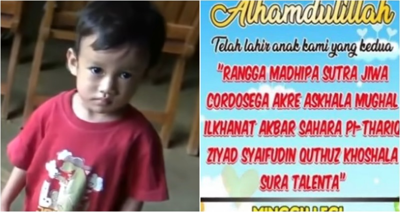 Think you have a difficult name? Indonesian boy’s name is made up of 19 words