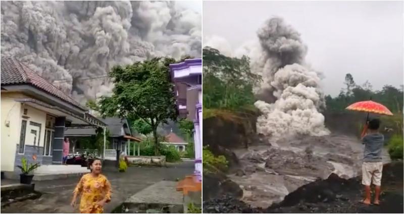 Ground-level witness videos of Mount Semeru eruption show devastation of Indonesian villages
