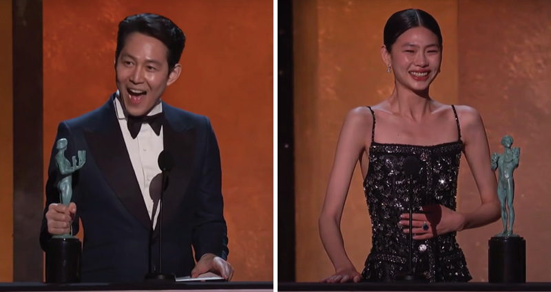 ‘Squid Game’ actors Lee Jung-jae, Jung Ho-yeon win Outstanding Performance SAG awards on historic night