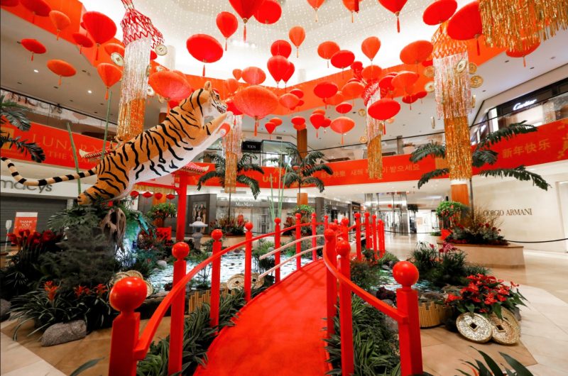 South Coast Plaza Unveils Epic Year of the Tiger Display and Lunar New Year  Celebrations