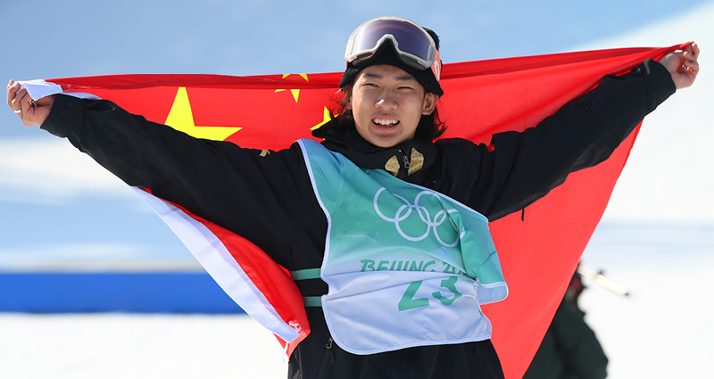 Child actor Su Yiming wins China’s sixth Olympic gold medal as the nation’s first snowboarding medalist