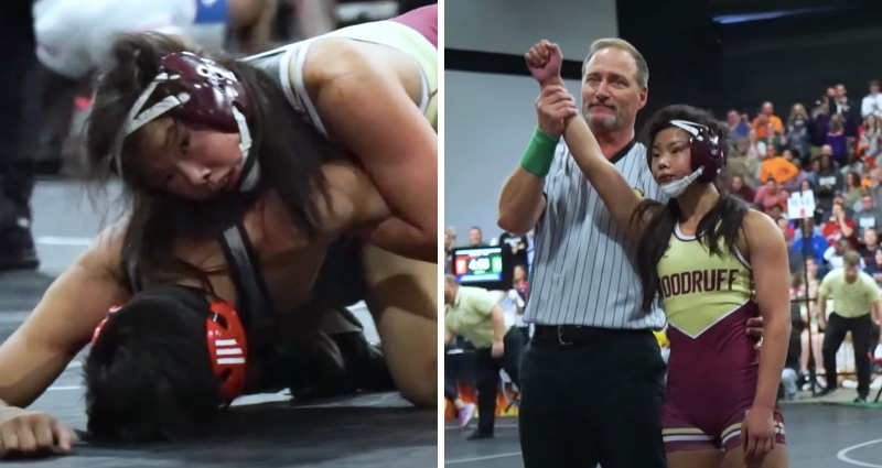 Teen makes history as the first female wrestler in South Carolina to win individual state championship