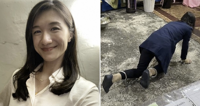 Images of shackled Taiwanese official kneeling before her father’s coffin spark public backlash