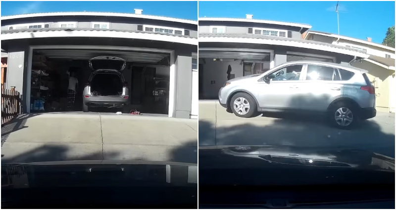 Dashcam footage captures moment San Jose woman driving home catches armed robbers in the act