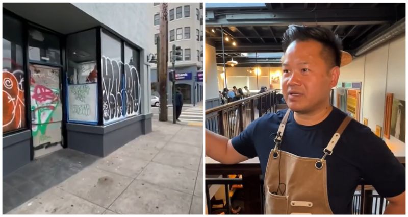 SF restaurant owner frustrated after city fines him because of constant graffiti on his business