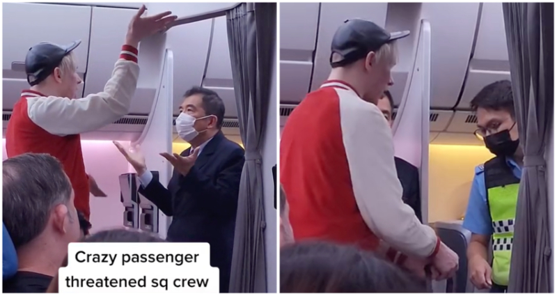 Passenger demands water, threatens Singapore Airlines cabin crew in viral video