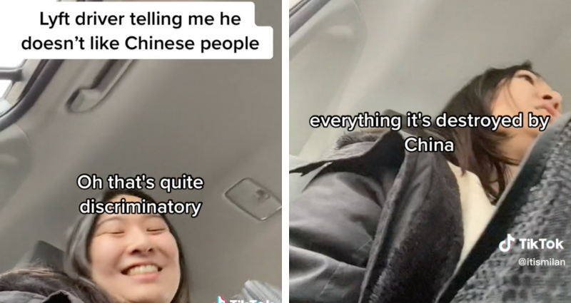 ‘Everything is destroyed by China’: TikToker’s conversation with racist Lyft driver goes viral
