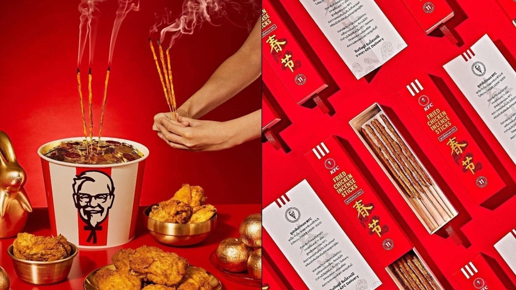 KFC Thailand draws backlash over fried chicken incense sticks for Lunar New Year