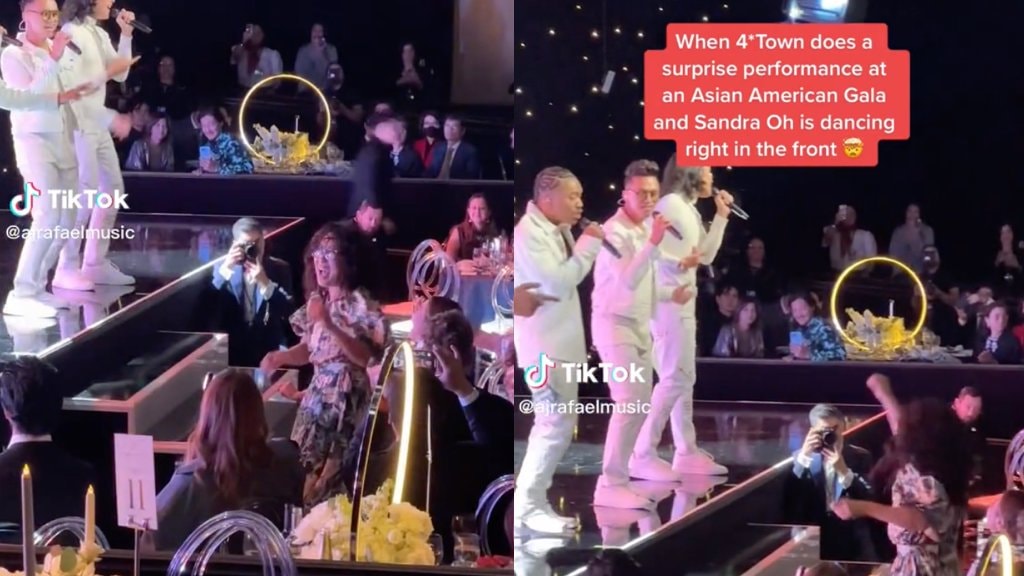 Sandra Oh dancing to "Nobody Like U" by 4*TOWN from "Turning Red"