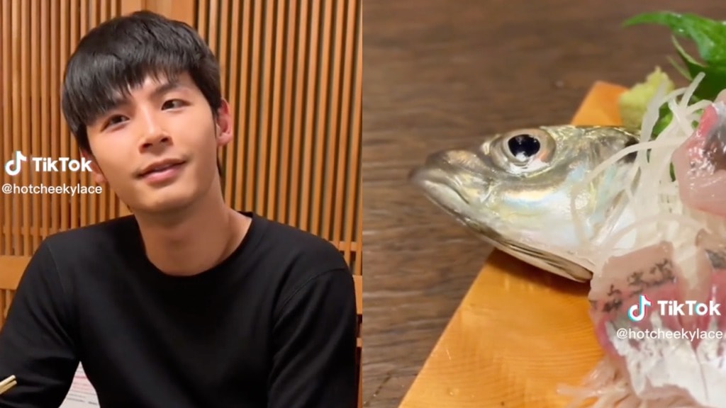 Twitching sashimi in Japan viral TikTok video