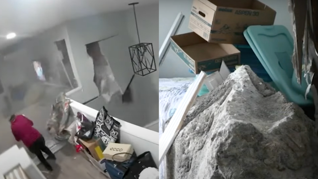 Video: 5-foot boulder crashes into Hawaii home, narrowly missing resident