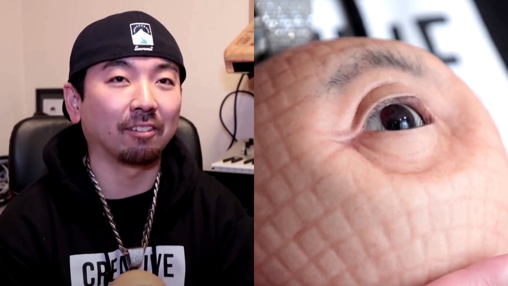 Masataka Shishido, blinking eyeball pendant