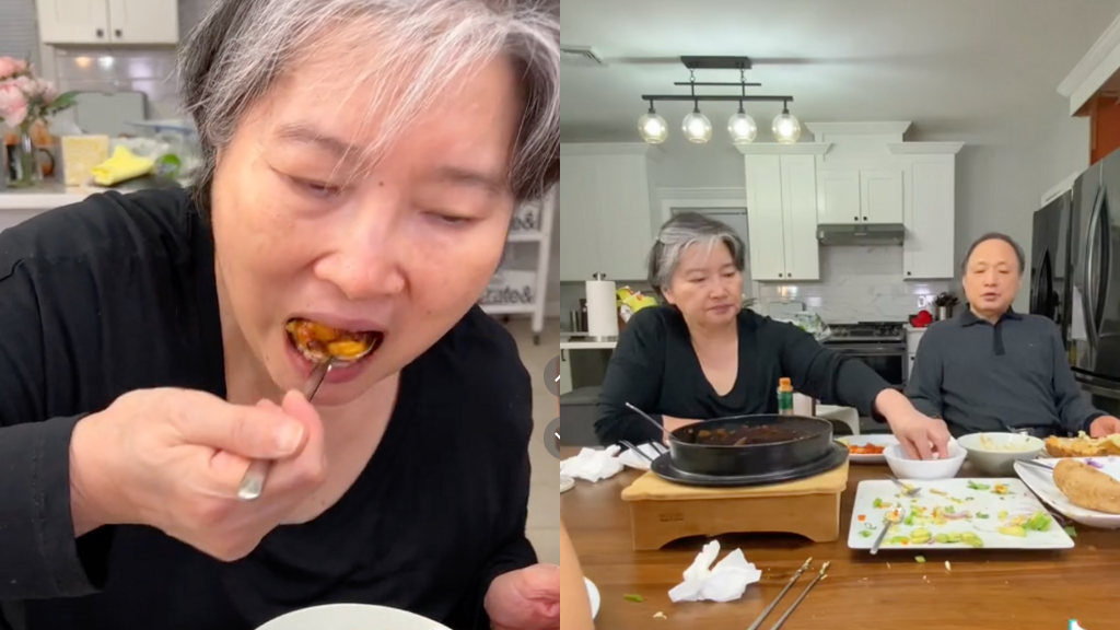 South Korean parents trying chili for the first time