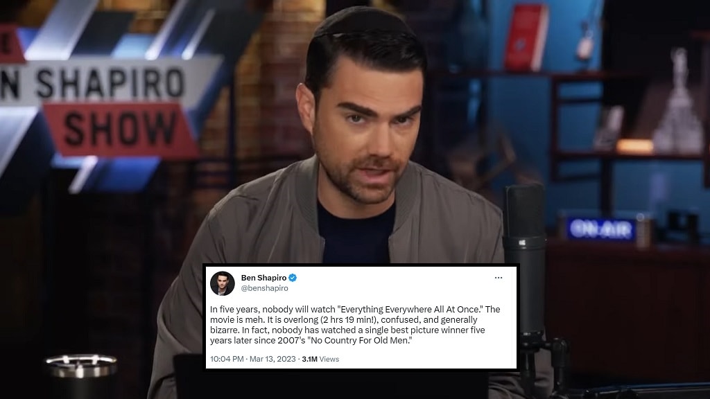 Ben Shapiro mocked after he trashes ‘Everything Everywhere All at Once’ on Twitter