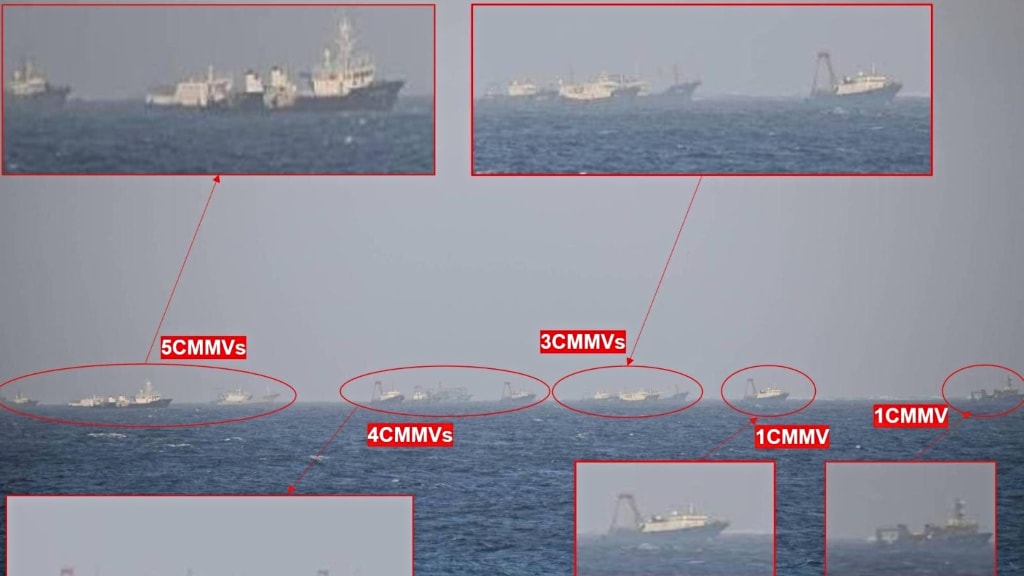 Chinese warships spotted
