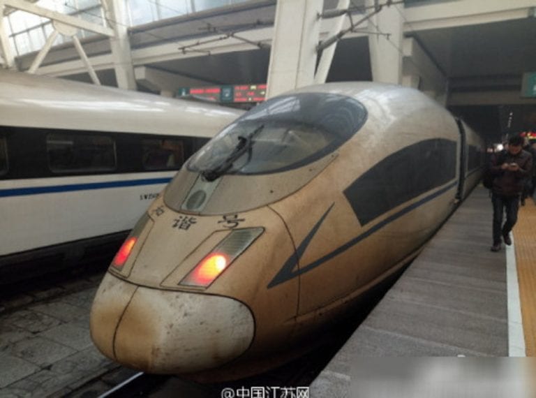 High-Speed Train Caked in God Knows What Reveals How Bad China’s Air Has Gotten