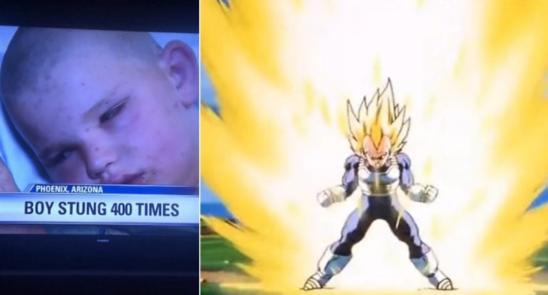 ‘I’m Andrew, but you can call me Vegeta’ Says Little Boy Stung 400 Times By Killer Bees