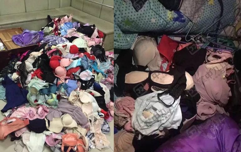 Thief Who Likes to Cuddle With 10,000 Pairs of Stolen Women’s Underwear Caught in China