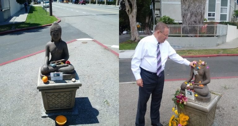 Beloved Buddha Statue in L.A. Tragically Vandalized With Sledgehammer