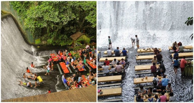 ‘Waterfall Restaurant’ in the Philippines Will Literally Make You Wet