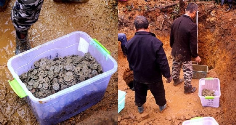 5 Tons of 800-Year-Old Coins Unearthed Under a House in China