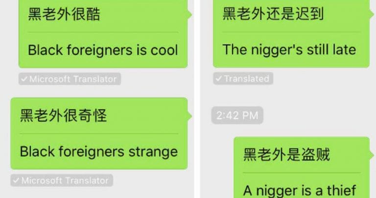 China’s WeChat Under Fire For Translating ‘Black Foreigner’ Into the N-Word