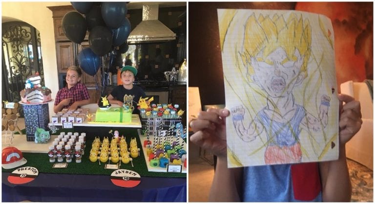 Britney Spear’s Kids Love Drawing Anime Characters For Fun