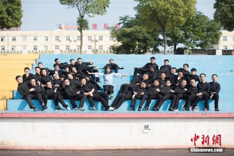 Chinese University Graduation Photo Goes Viral For Having Only One Woman in the Class