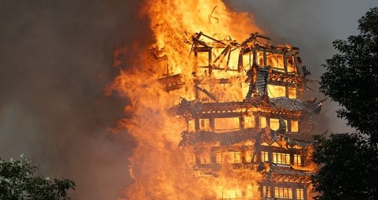 Video Captures Asia’s Tallest Pagoda Burning Down in Devastating Fire
