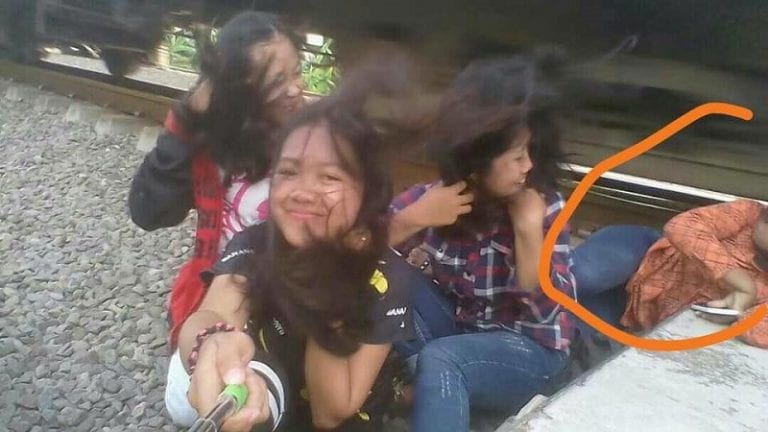 Indonesian Teen Gets Skull Cracked By Train While Taking Selfie With Friends