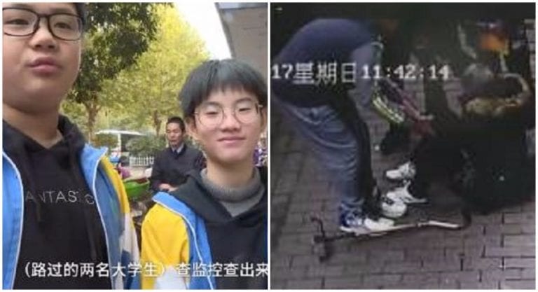 Kind Teens Try to Help Fallen Elderly Woman, Almost Get Extorted For $15,000
