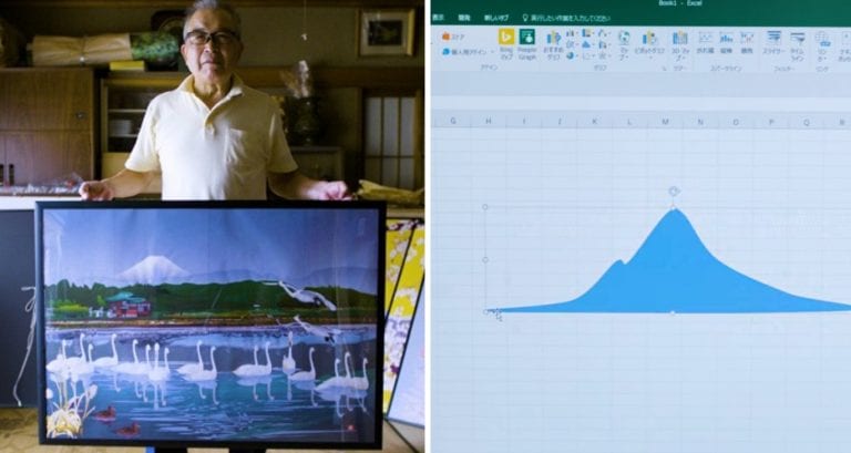 Elderly Japanese Man Creates Beautiful Works Of Art Using Only Microsoft Excel
