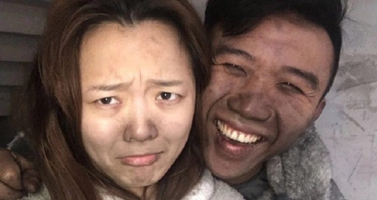 Chinese Couple Poses For Happy Selfie After House Almost Burns Down
