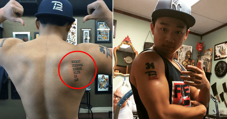 Asian Guy Who Got Patriots Tattoo Before Super Bowl is What Regret Looks Like